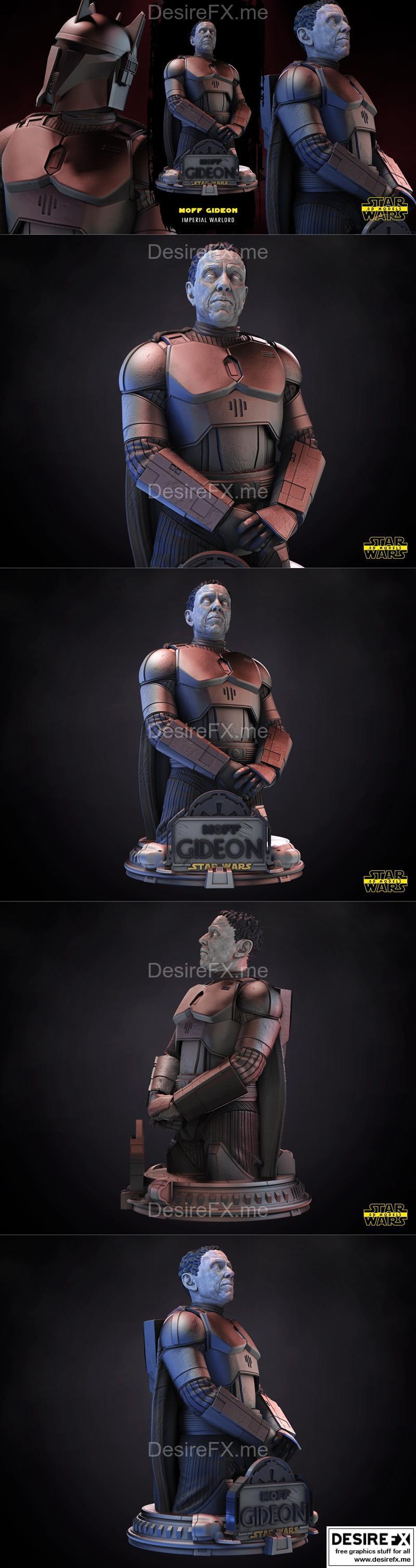 星球大战 哥迪安 玩具 3D打印模型|Star Wars – Moff Gideon Bust – 3D Print Model STL