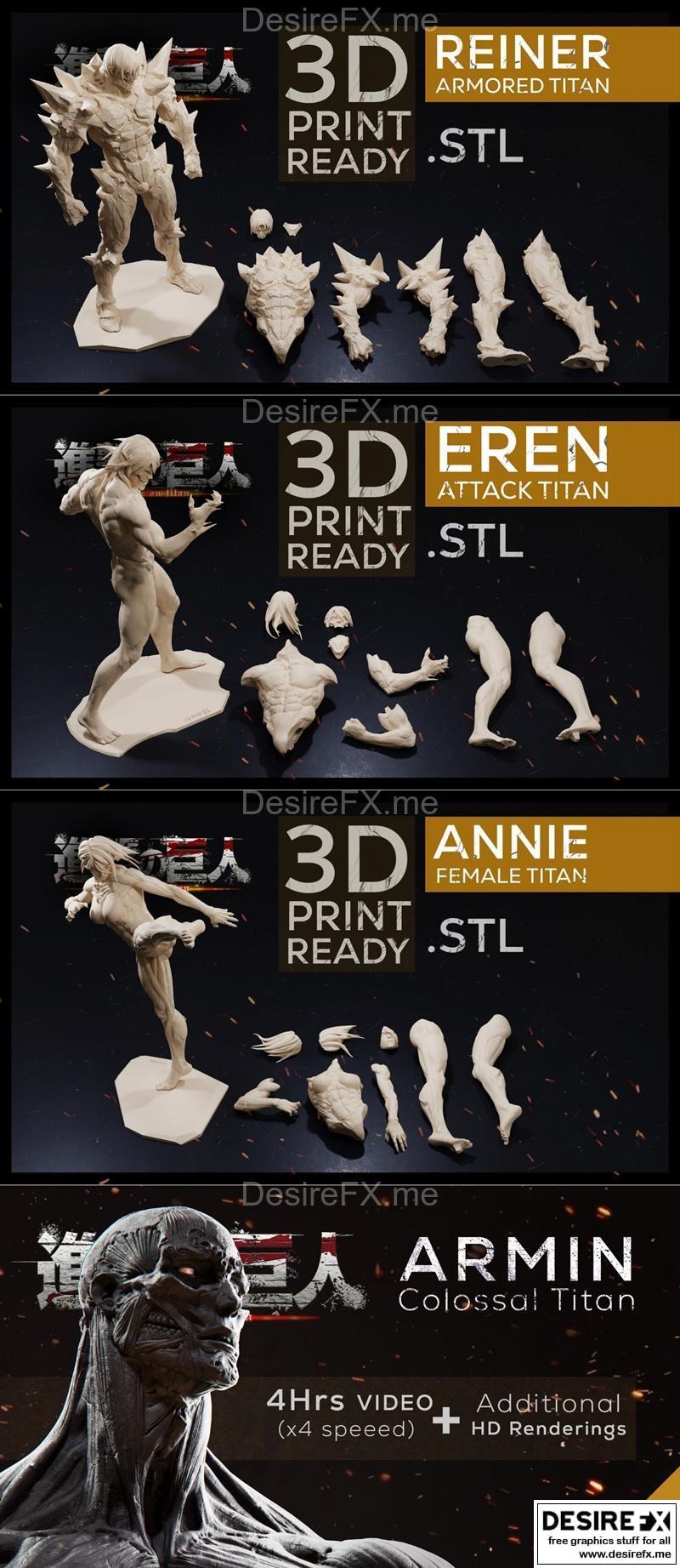 ZBrush速成建模 | 3D打印模型 | STL格式|Speed Sculpt in Zbrush – This TITAN BUNDLE – 3D Print Model STL