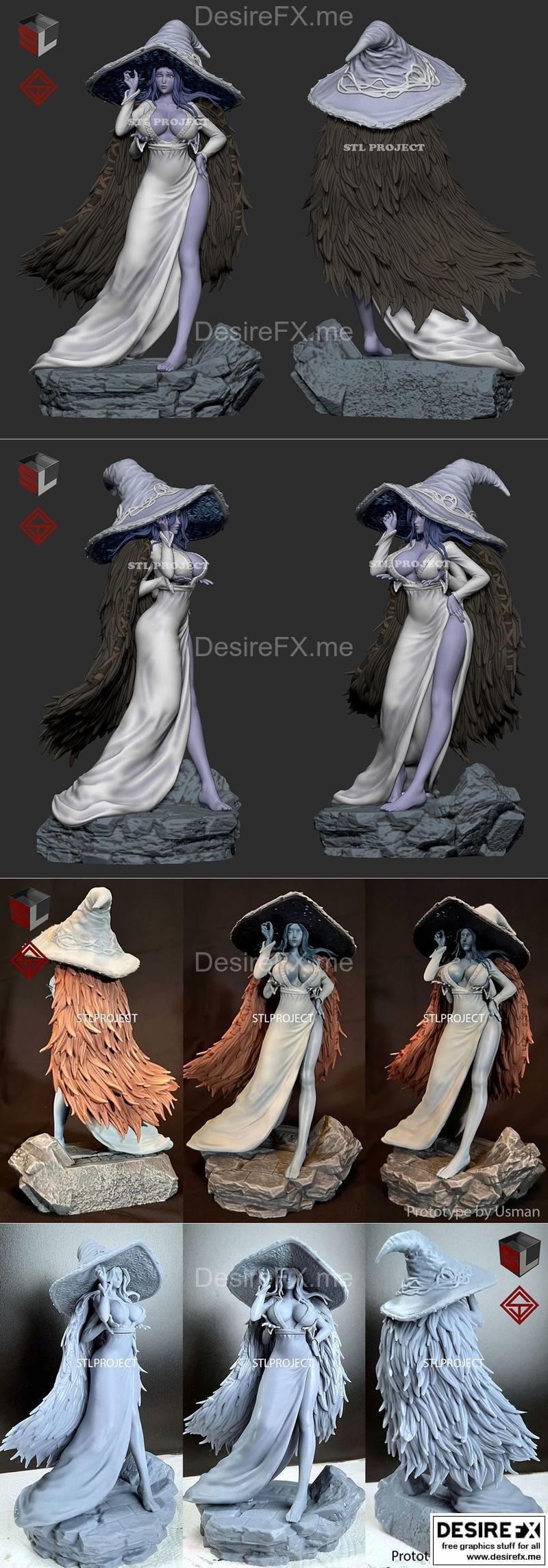 Ranni女巫雕像 3D打印模型|Ranni statue of witch – 3D Print Model STL