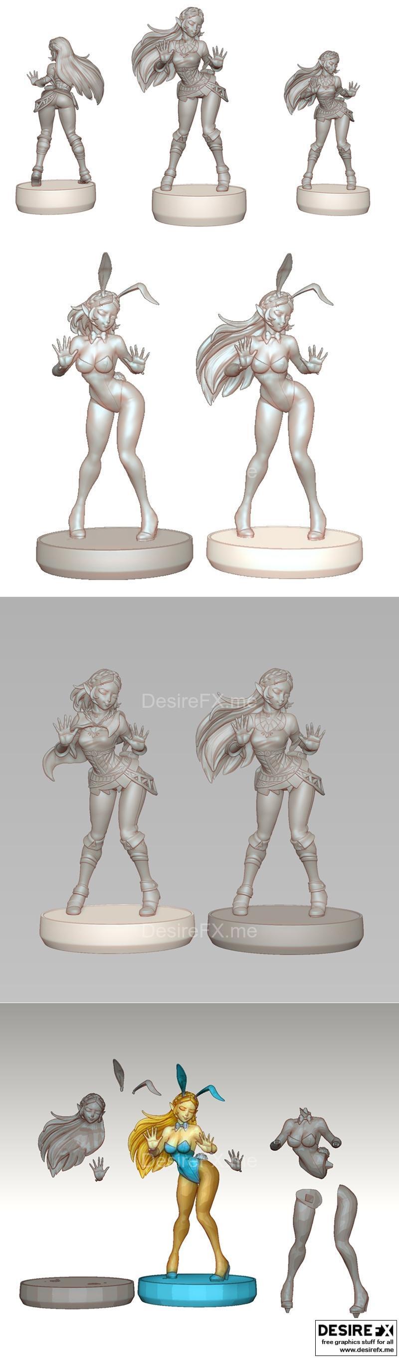 塞尔达传说 3D打印模型 兔子角色|Dale Zelda Dale and Zelda Bunny – Totk and Botw – 3D Print Model OBJ