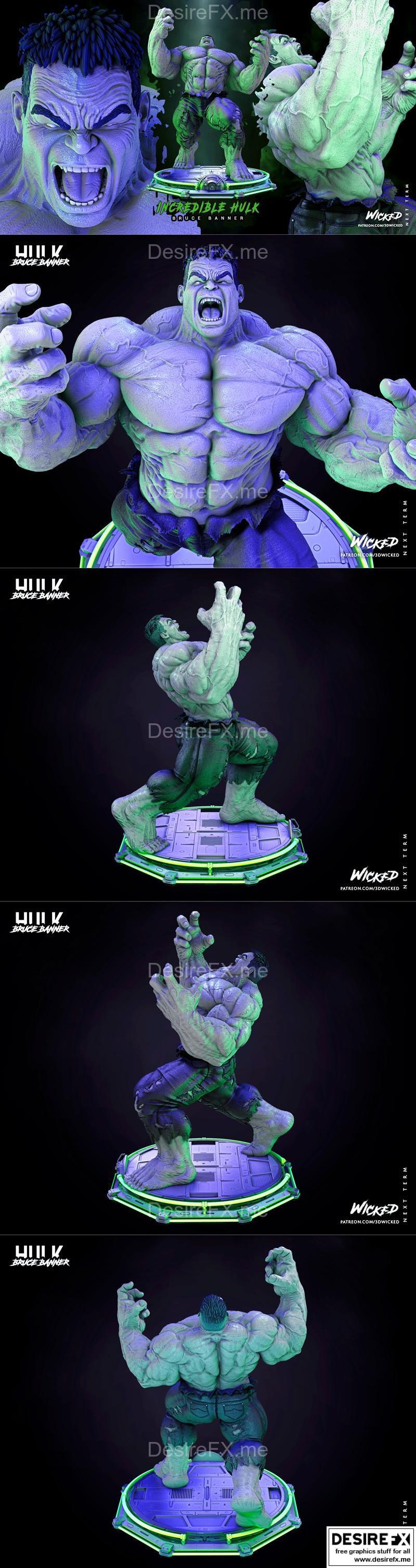 WICKED - 奥创雕塑 - 3D打印模型|WICKED – Hulk Sculpture – 3D Print Model STL
