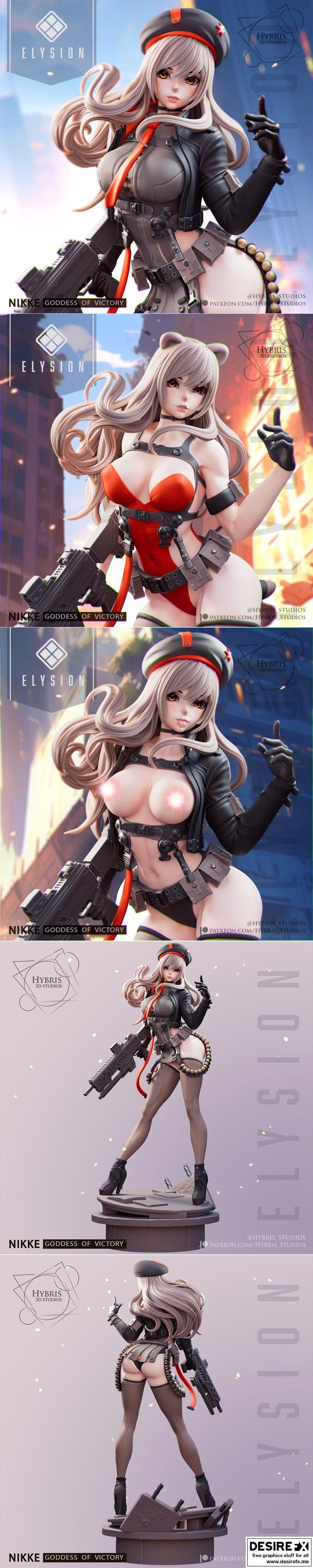 Hybris Studios《尼可女神：胜利之女神》3D打印模型|Hybris Studios – Rapi – Nikke Goddess Of Victory – 3D Print Model STL