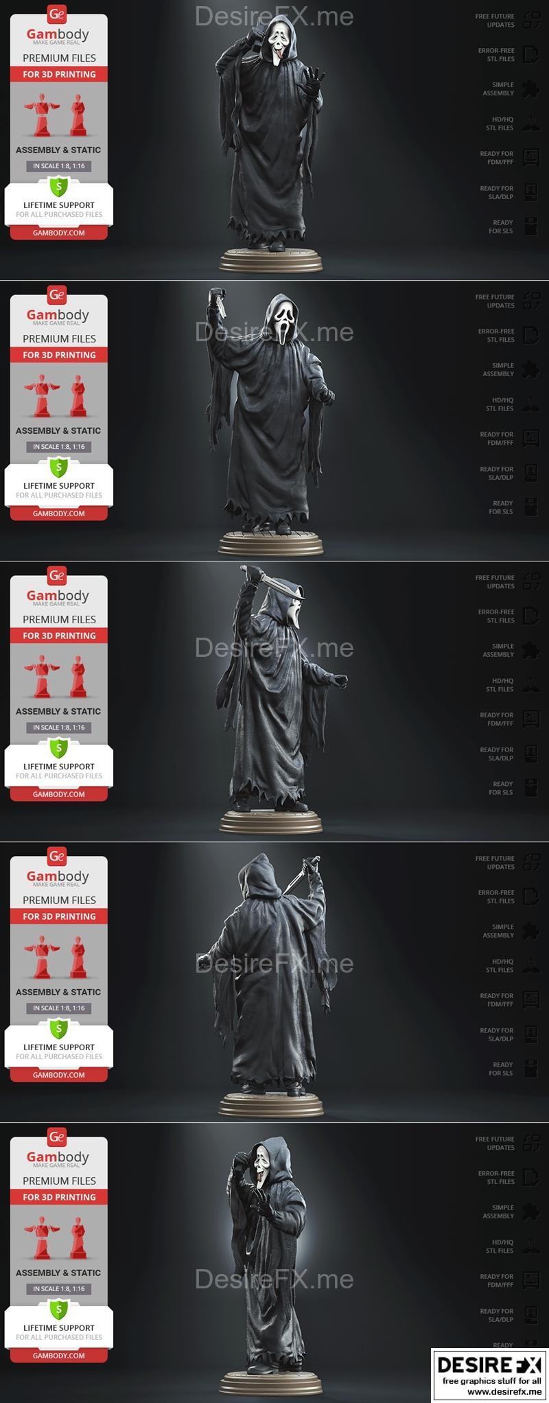 Gambody – 亡灵低语 – 3D打印模型|Gambody – Ghostface Scream – 3D Print Model STL