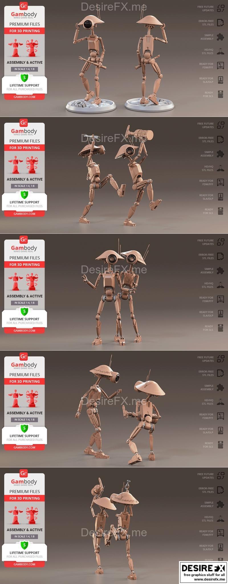 Gambody - 矿坑机器人 - 3D打印模型|Gambody – Pit Droid – 3D Print Model STL