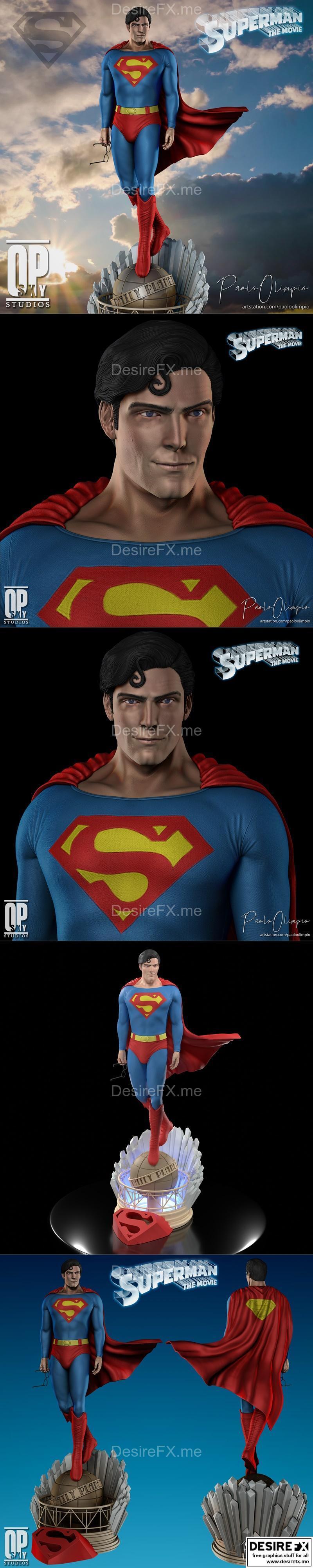 超人（克里斯托弗·里夫）3D打印模型|Superman (Christopher Reeve) – SkyOP Studios – 3D Print Model STL