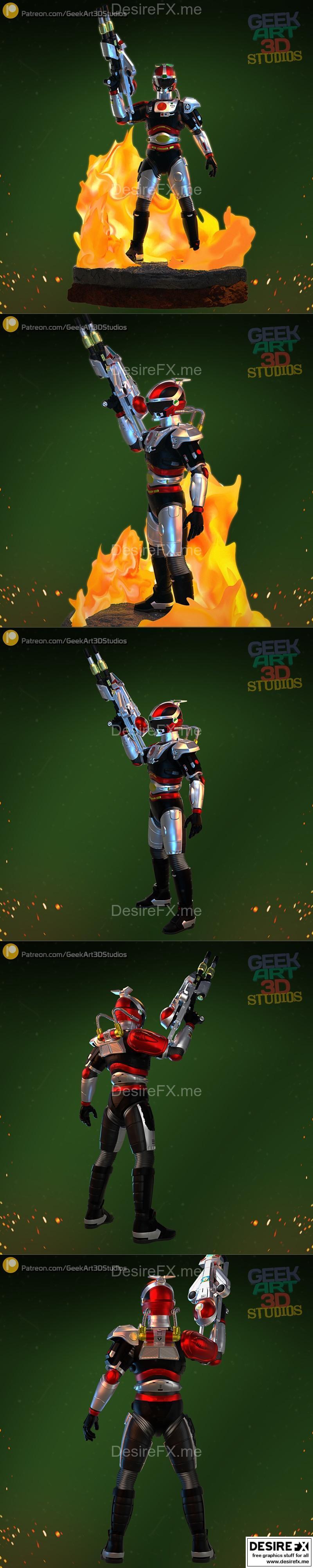 Solbrain出品《骑士之焰》3D打印模型|Solbrain – Knight Fire – 3D Print Model STL