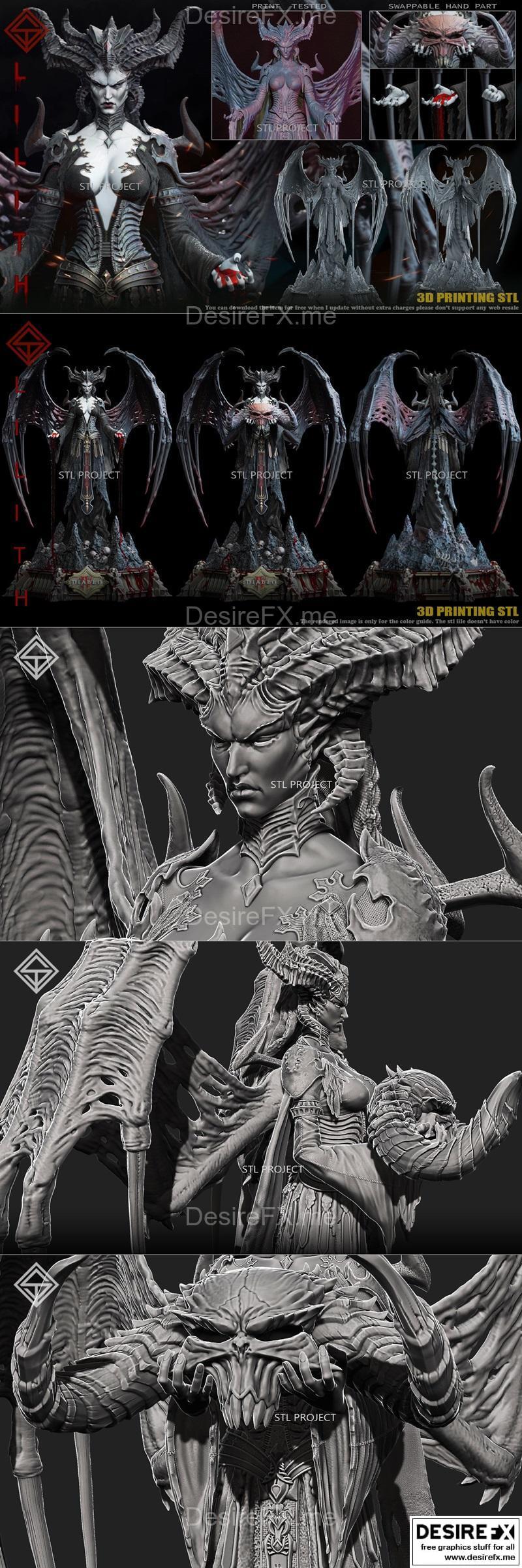 莉莉丝 3D打印模型 STL|Lilith – 3D Print Model STL