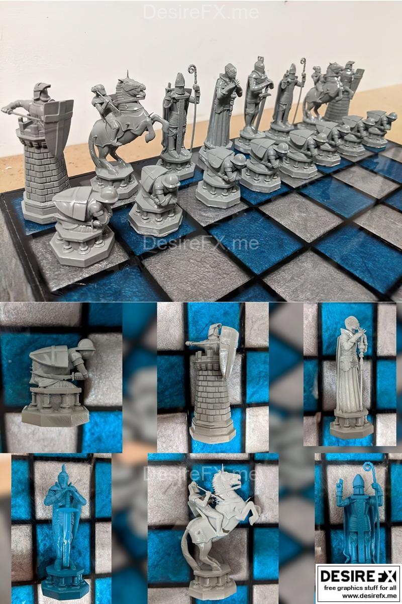 棋盘 - 3D打印模型 STL|Chess – 3D Print Model STL