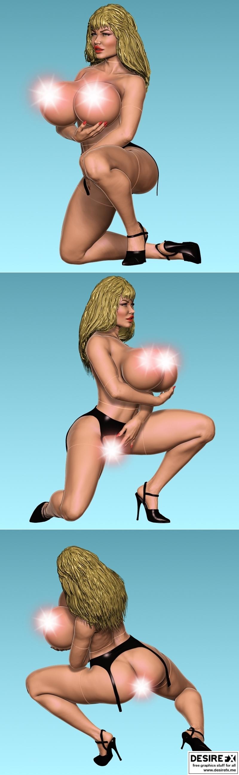 洛洛·费尔里 80年代色情模特 3D打印模型|Lolo Ferrari 80s porn model – 3D Print Model STL