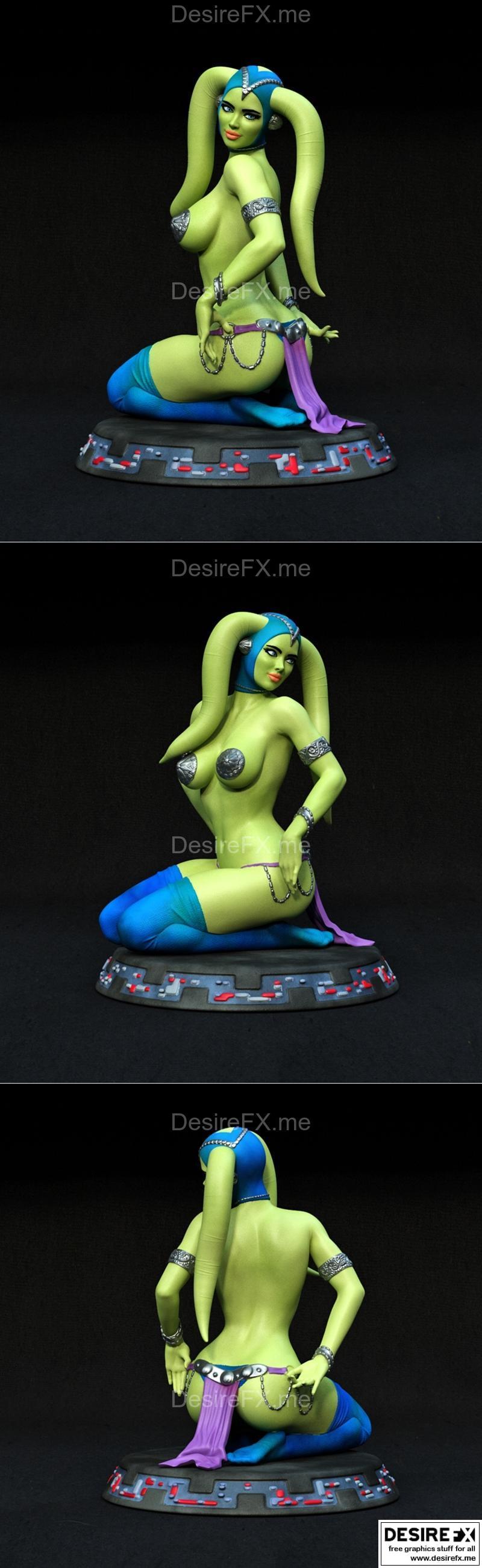 独家 - 贾巴舞者女孩 - 3D打印模型|Exclusive -Jabba Dancer girl – 3D Print Model STL