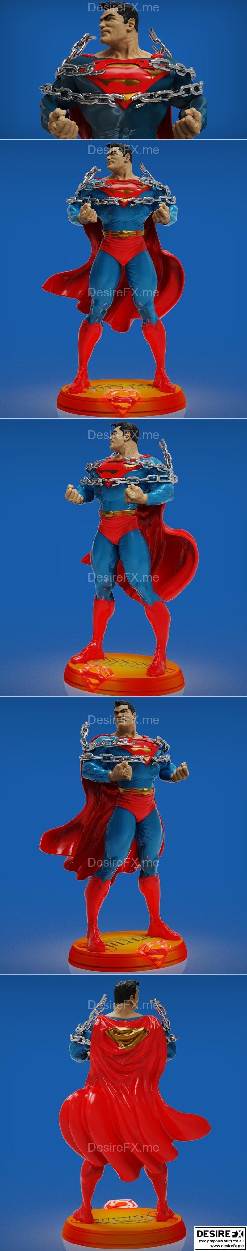 超人挣脱束缚——3D打印模型|Superman Breaking Chains – 3D Print Model STL
