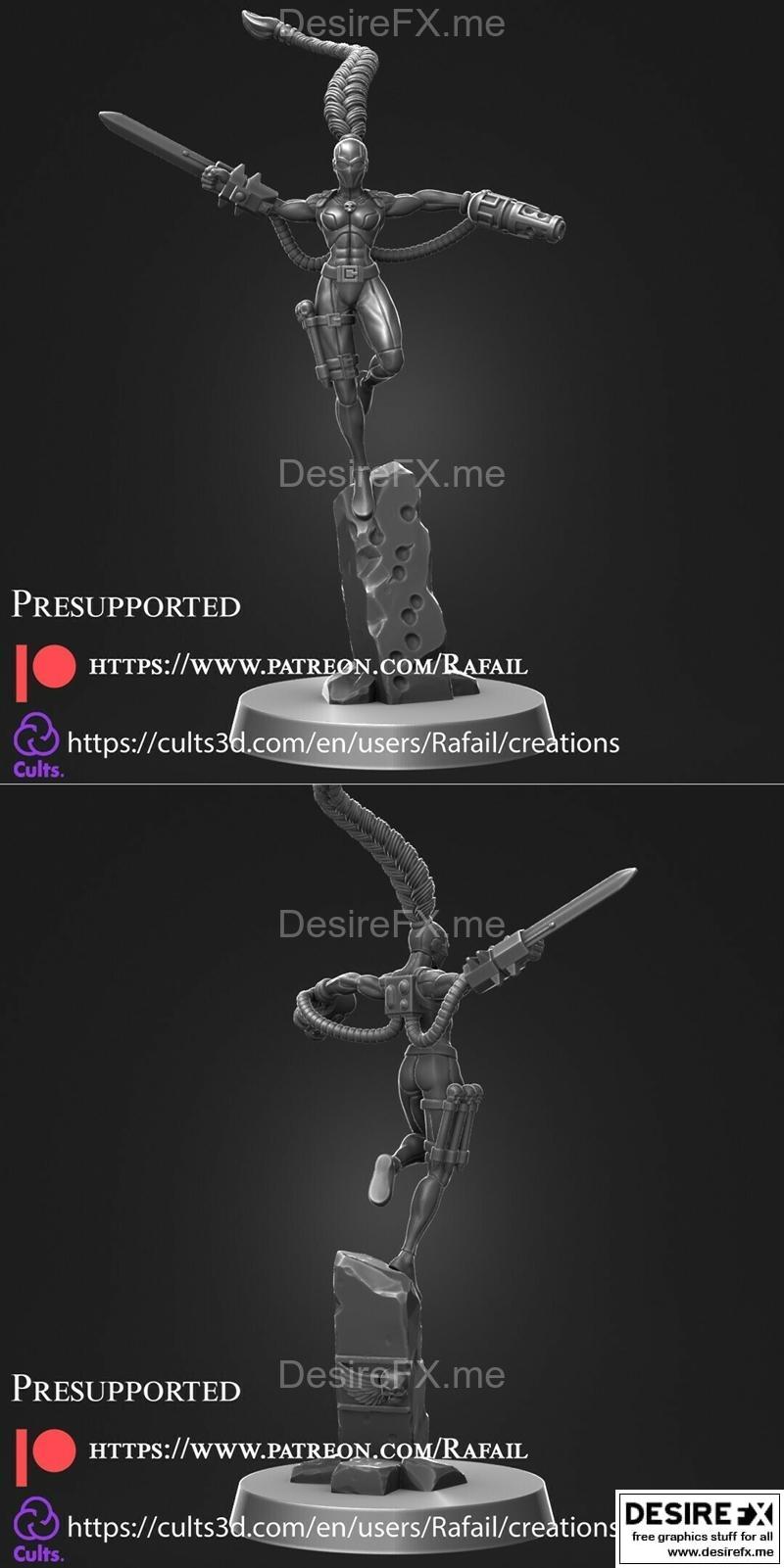 Rafail 3D打印模型：Calli刺客角色造型|Rafail – Calli Assassin – 3D Print Model STL