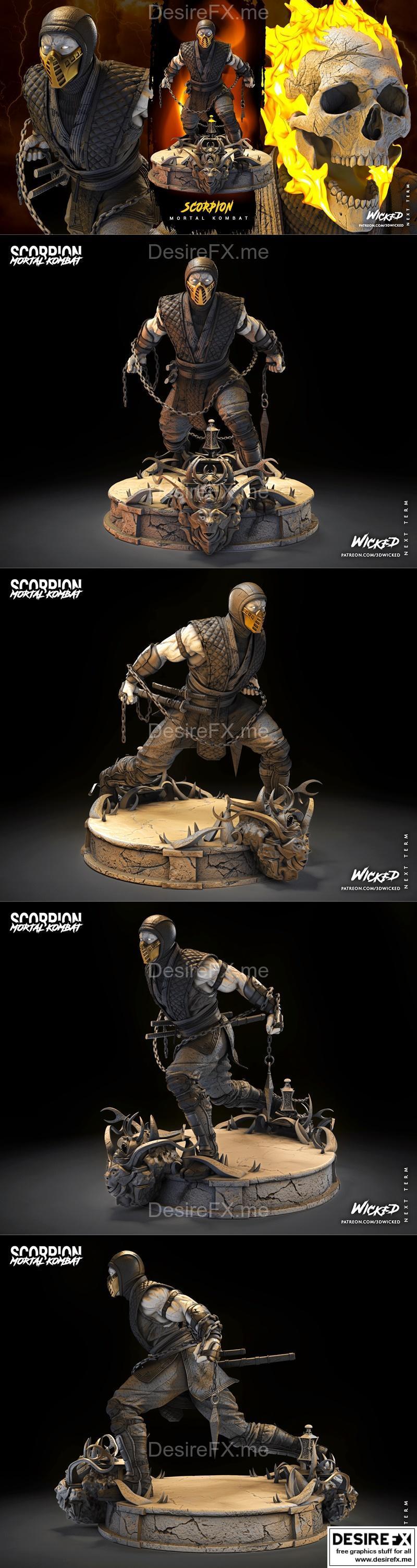 WICKED 斯科皮昂雕塑 3D打印模型|WICKED – Scorpion Sculpture – 3D Print Model STL