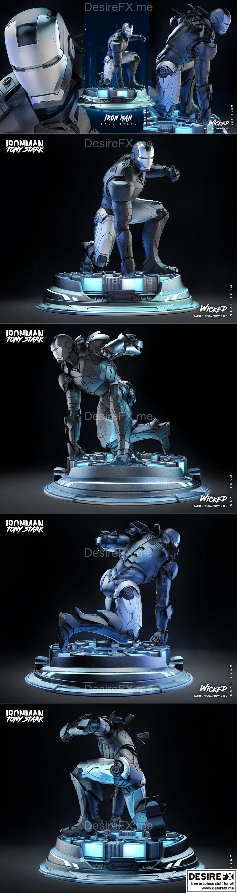 铁甲战将3D打印模型|WICKED – Iron Man 2023 Bust – 3D Print Model STL