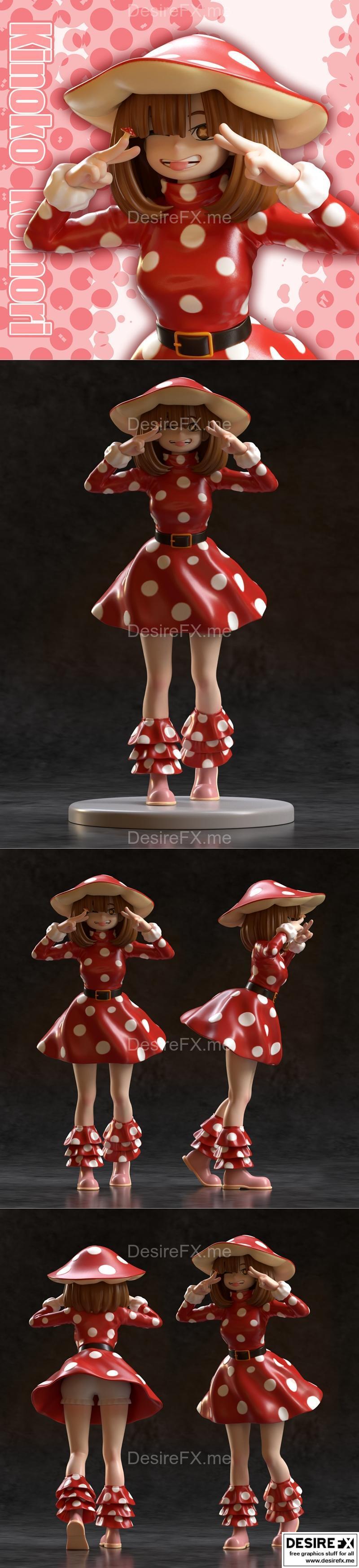 Kinoko Komori - 3D打印模型 - 《咒术回战》角色模型|Kinoko Komori – 3D Print Model STL