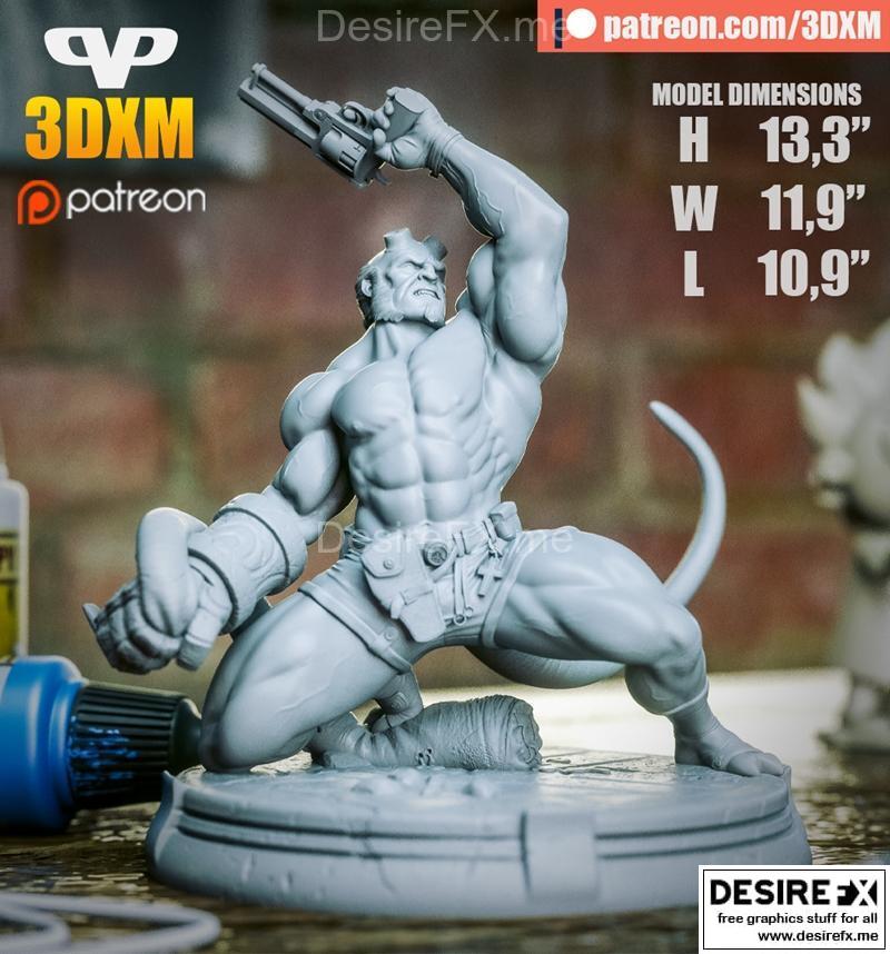 3DXM - 地狱男爵 - 3D打印模型|3DXM – HellBoy – 3D Print Model STL