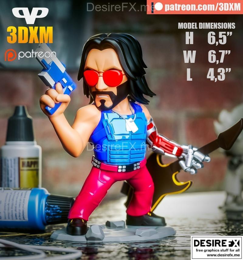 3DXM - 《银手》3D打印模型|3DXM – Johnny Silverhand – 3D Print Model STL