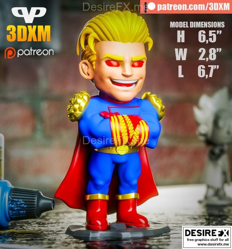 Homelander 模型 3D打印雕塑|Homelander Chibi – 3D Print Model STL