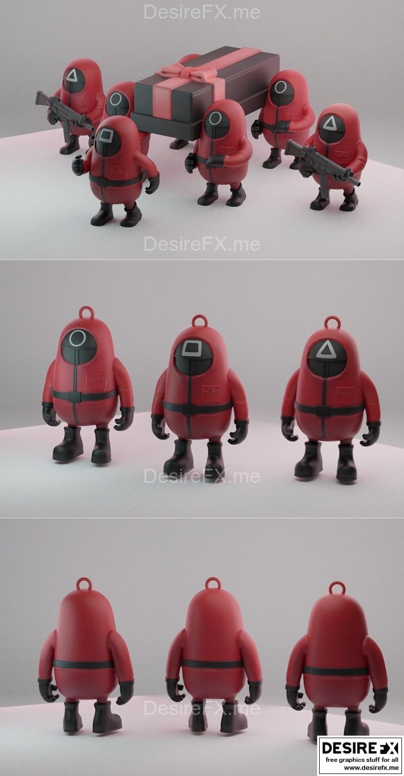 鱿鱼游戏 Rubim 3D打印模型 STL|Squid game fall guys skin – Rubim – 3D Print Model STL