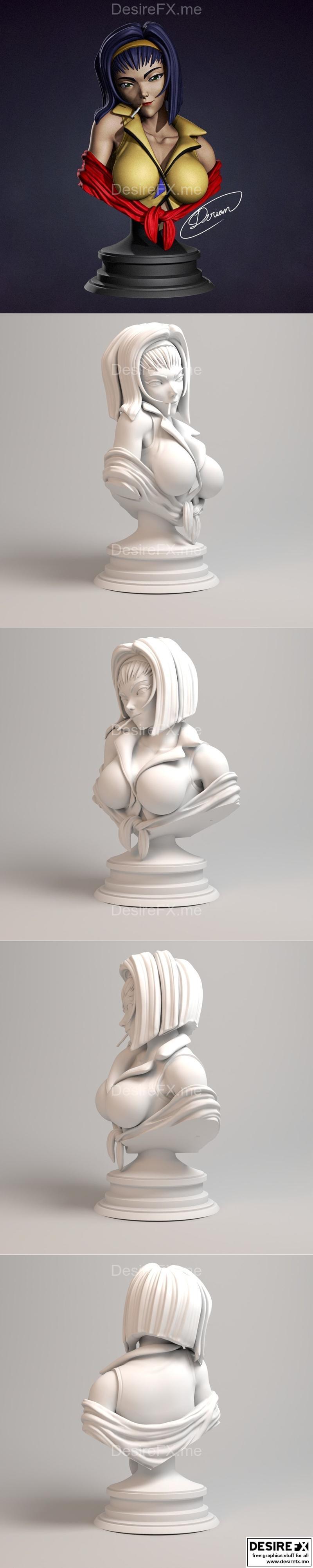 《Cowboy Bebop 3D打印模型：Faye》|Cowboy Bebop – Faye – 3D Print Model STL