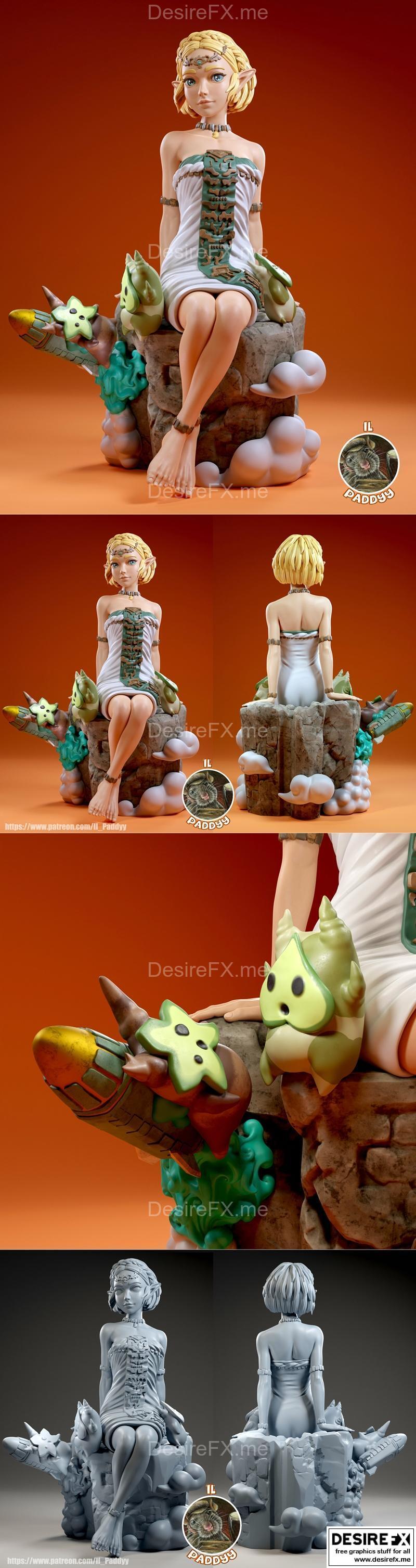 塞尔达传说 fan art 3D打印模型|Zelda Totk Fan Art – 3D Print Model STL