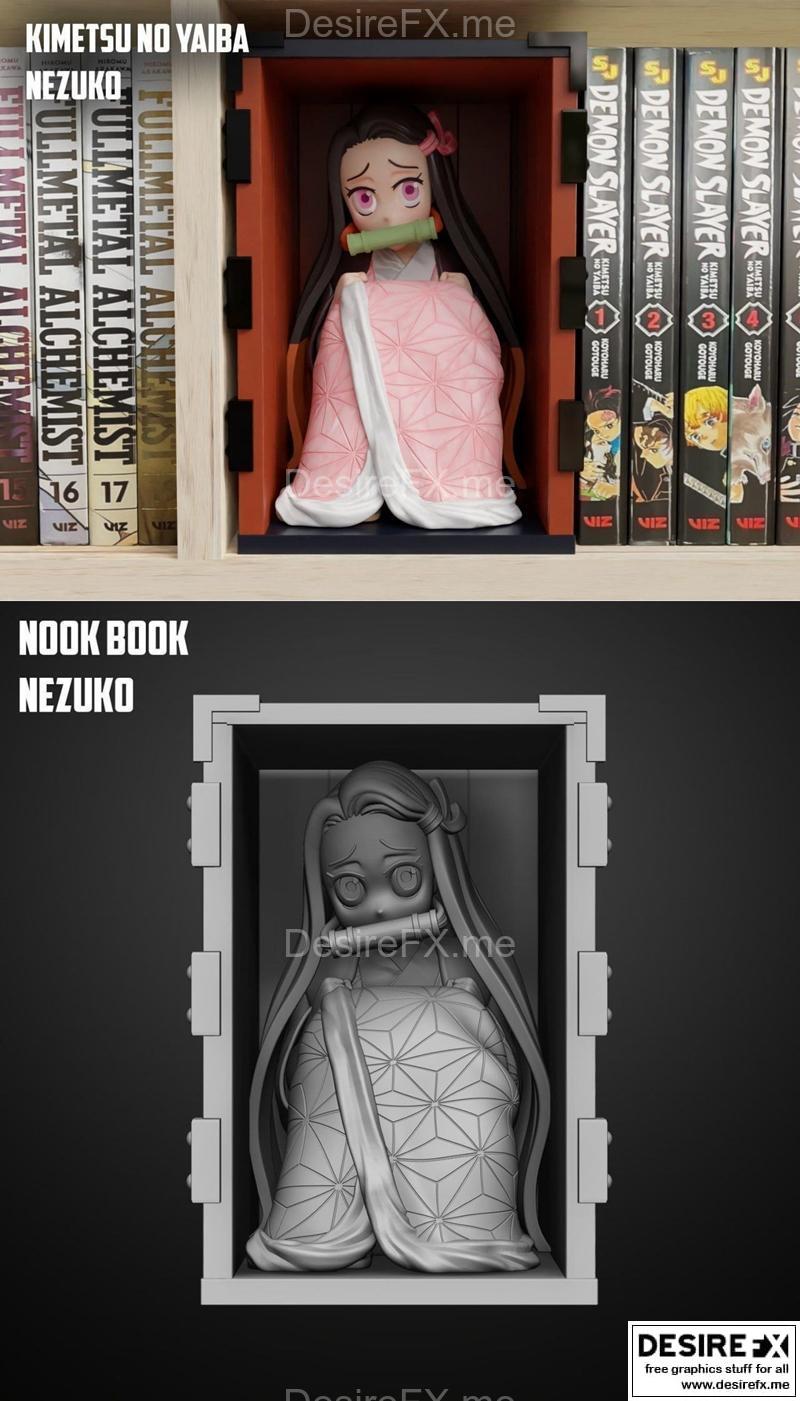 三渲二风格Nezuko 3D打印模型|Nezuko Caja – 3D Print Model STL