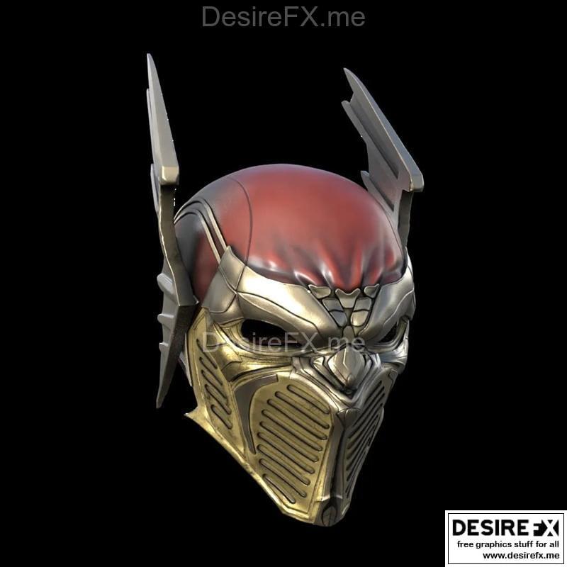 红死面具 3D打印模型|Red Death Mask – 3D Print Model STL