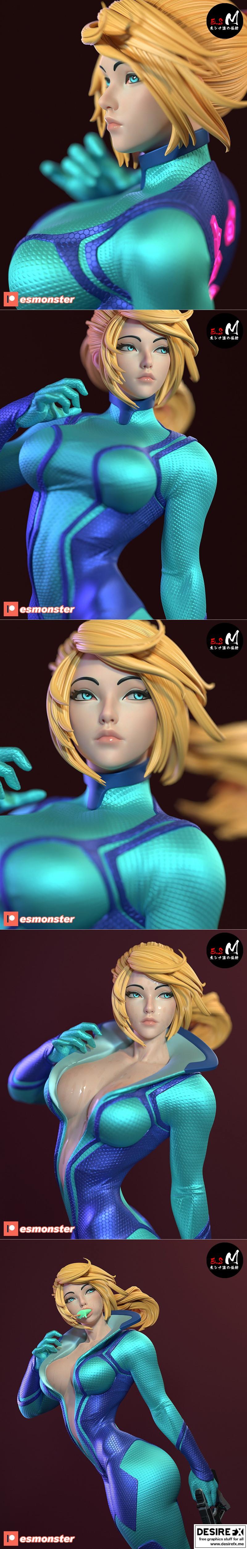 萨姆斯·阿兰 - E.S.怪物 - 3D打印模型|Samus Aran – E.S Monster – 3D Print Model STL