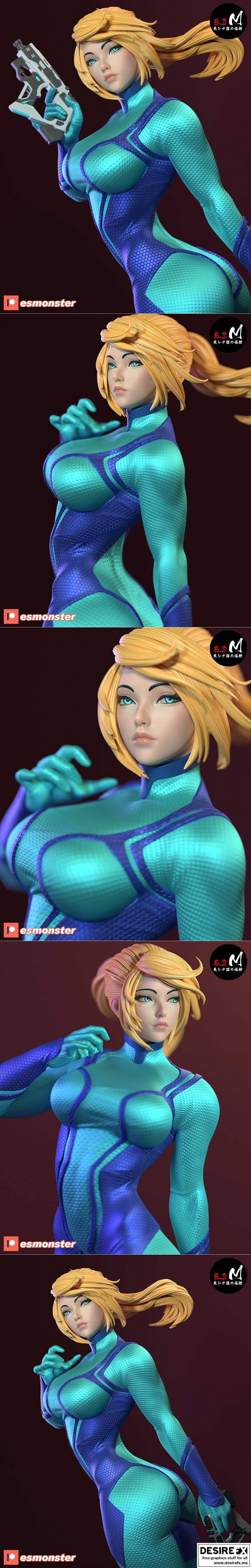 萨姆斯·阿兰 - E.S.怪物 - 3D打印模型|Samus Aran – E.S Monster – 3D Print Model STL