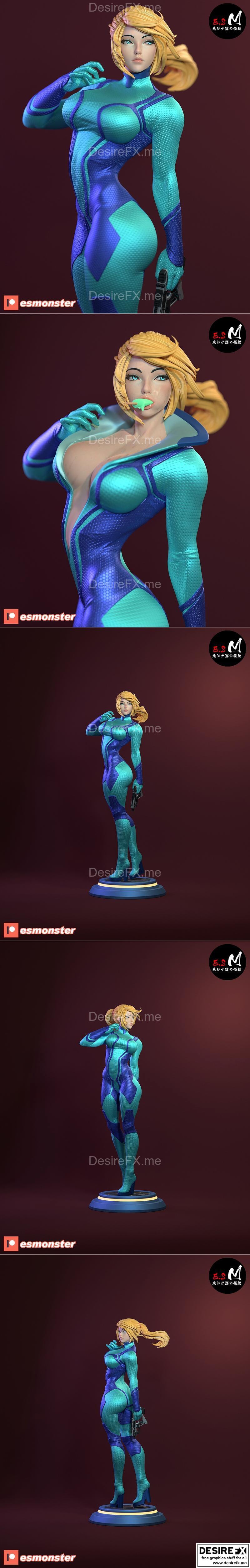 萨姆斯·阿兰 - E.S.怪物 - 3D打印模型|Samus Aran – E.S Monster – 3D Print Model STL