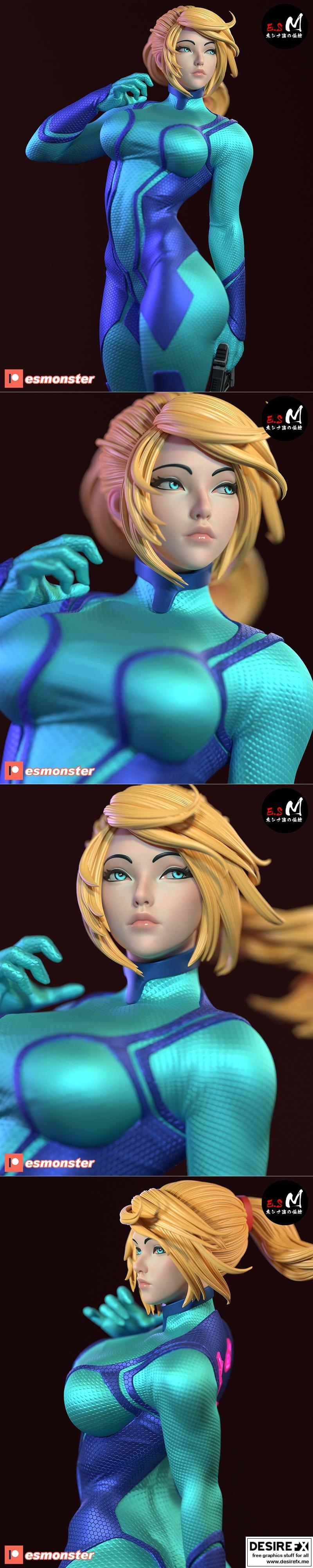 萨姆斯·阿兰 - E.S.怪物 - 3D打印模型|Samus Aran – E.S Monster – 3D Print Model STL