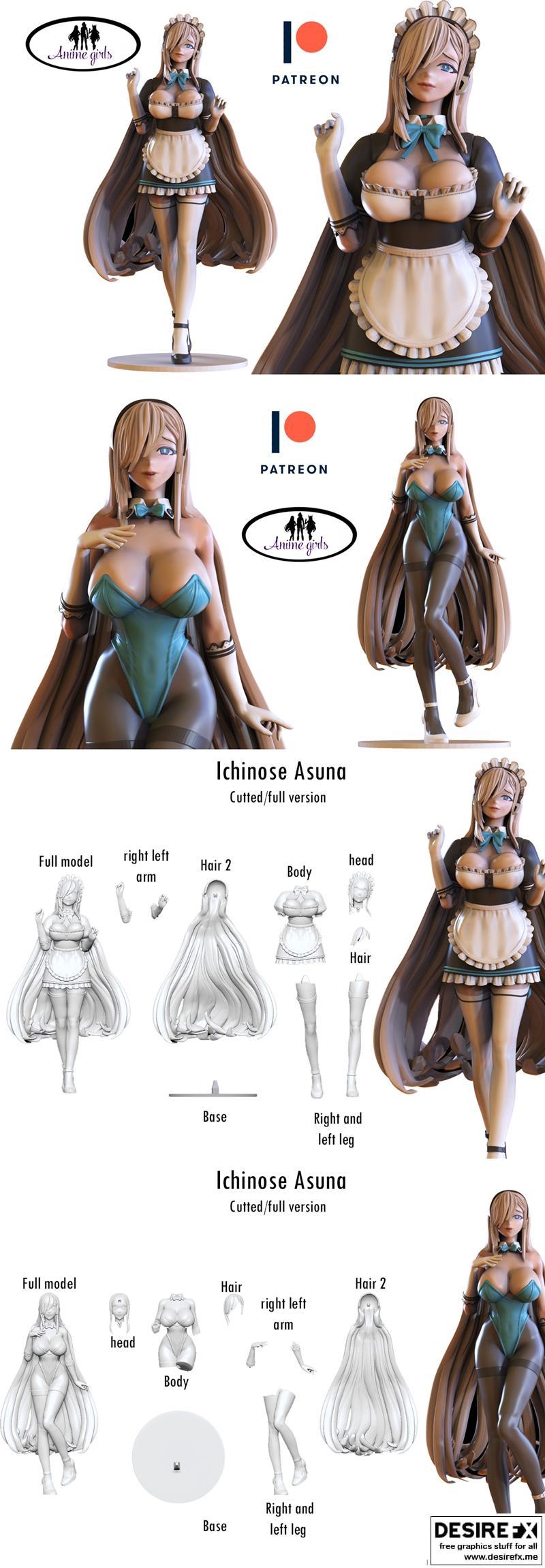 一ノ瀬亚沙 3D打印模型|Ichinose Asuna Sexy – 3D Print Model STL