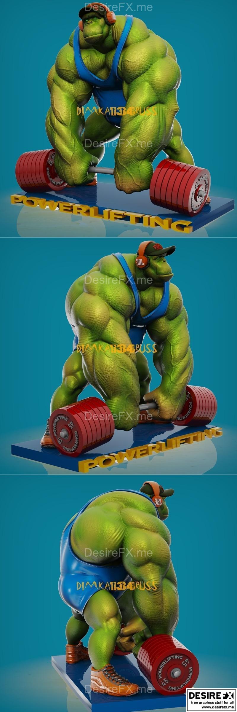 猴王 Hulk 3D打印模型|Monkey Hulk – 3D Print Model STL