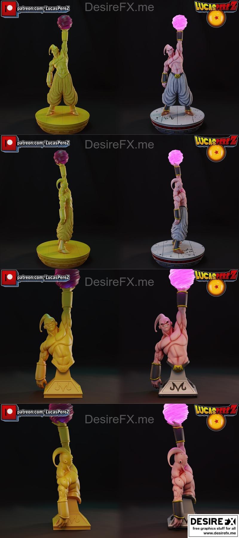 超级布布 3D打印模型|Super Buu Figura and Busto – 3D Print Model STL