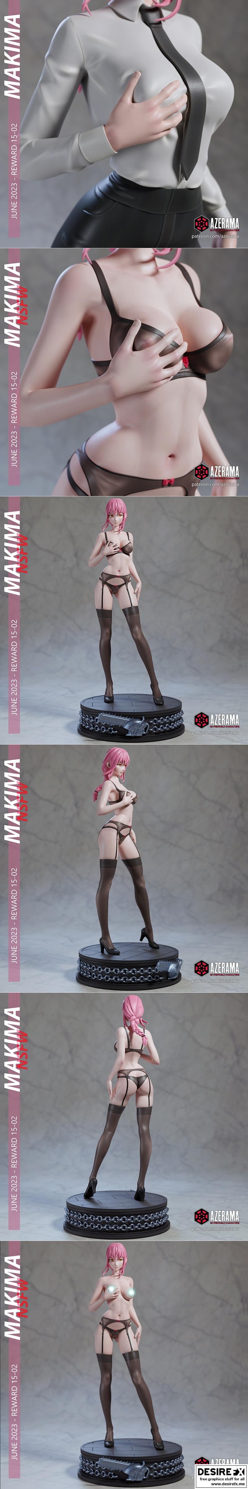 Azerama 3D打印模型：Makima角色造型套件|Azerama – Makima – 3D Print Model STL