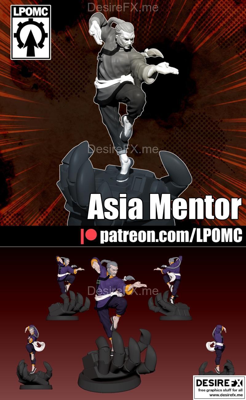LPOMC迷你模型——亚洲导师3D打印模型|LPOMC Miniatures – Asia Mentor – 3D Print Model STL