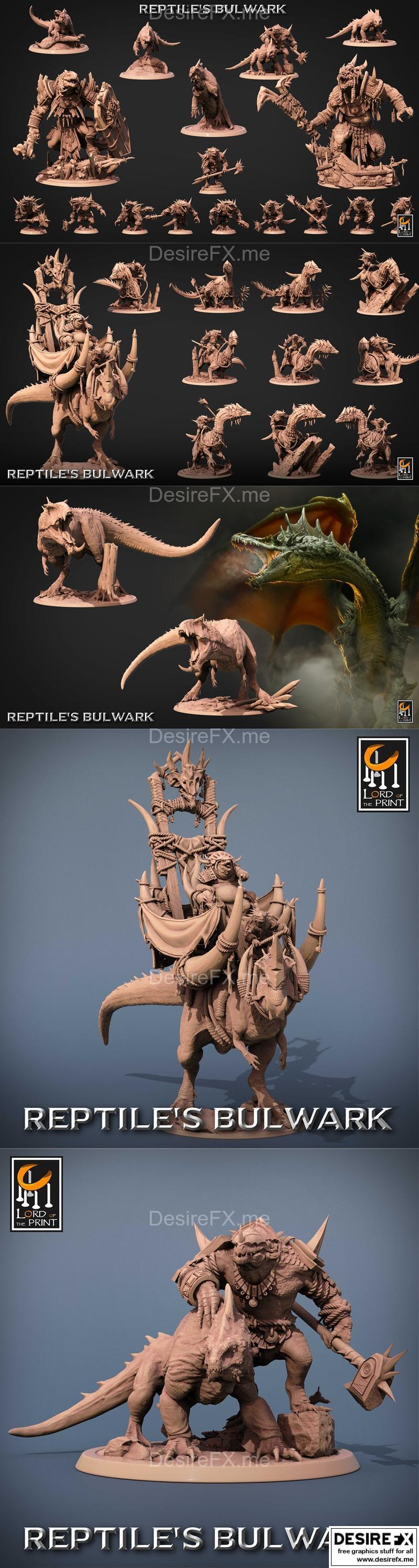 印刻之主—— reptiles bulwark 3D打印模型|Lord of the Print – Reptiles Bulwark June 2023 – 3D Print Model STL