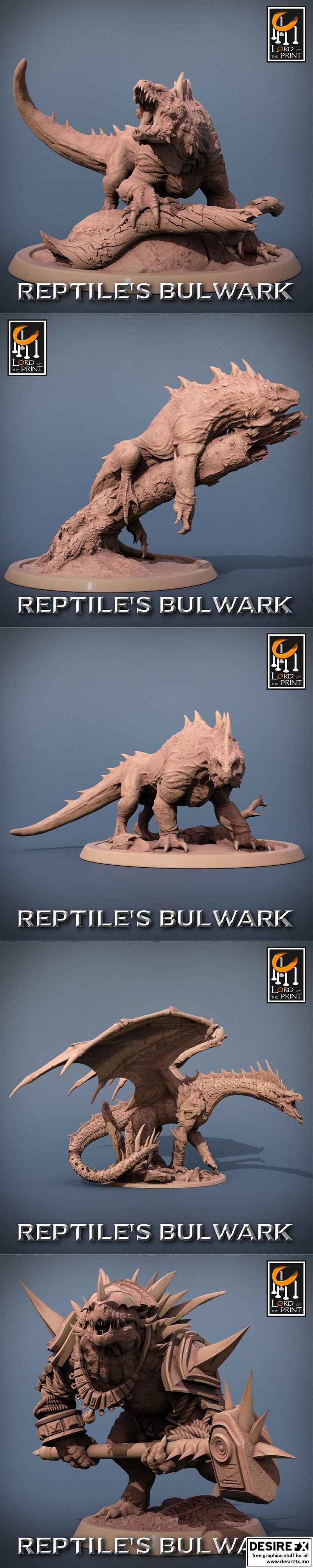 印刻之主—— reptiles bulwark 3D打印模型|Lord of the Print – Reptiles Bulwark June 2023 – 3D Print Model STL