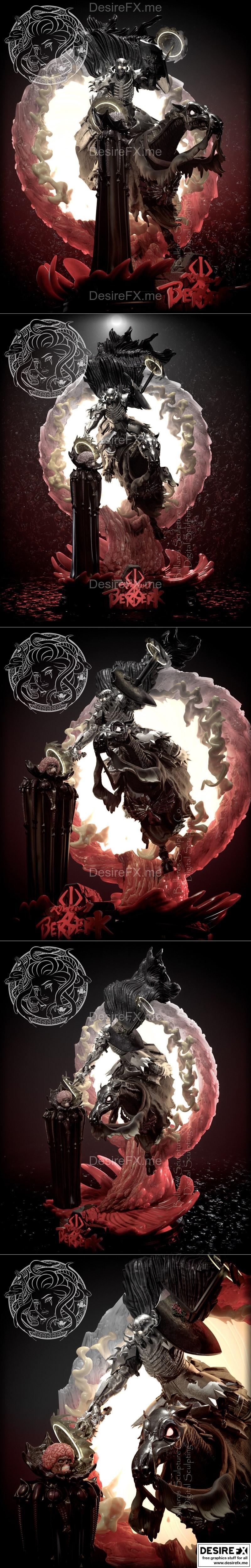 Berserk Skull Knight 3D打印模型|Berserk Skull Knight – 3D Print Model STL