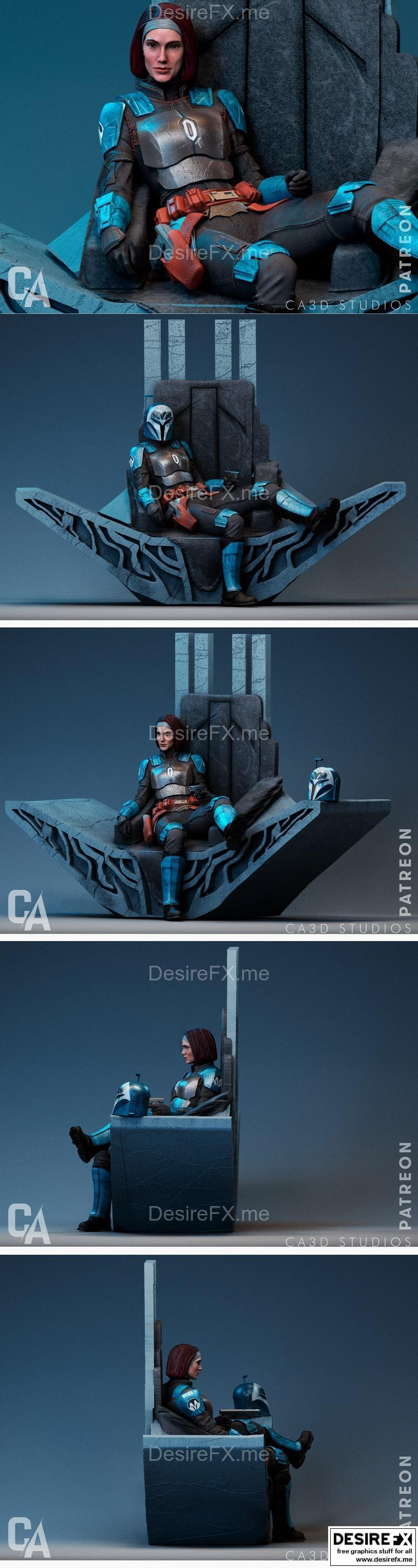 Ca 3D工作室 - 波-卡坦 - 3D打印模型|Ca 3d Studios – Bo-Katan – 3D Print Model STL