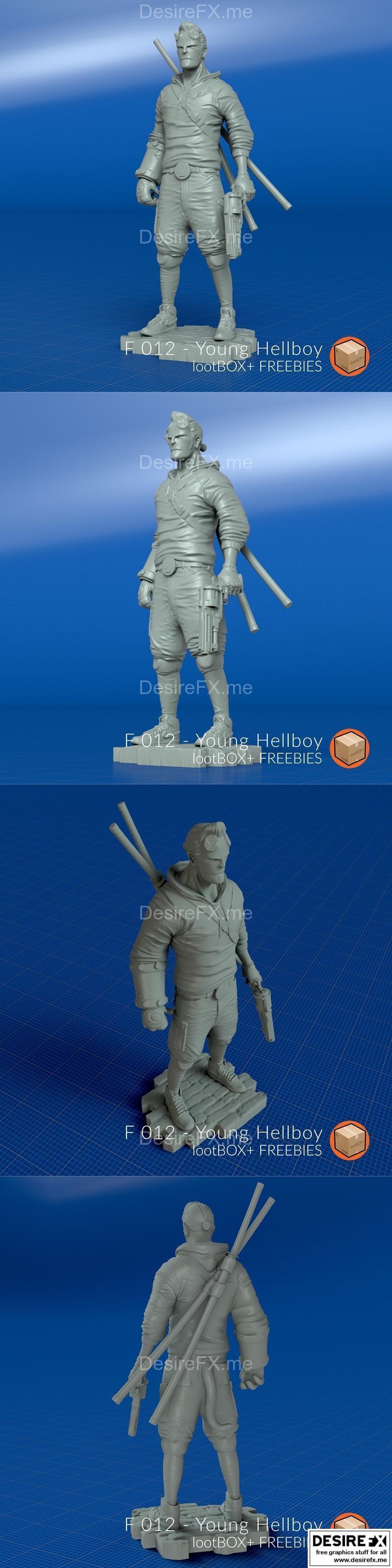 F012 - 年轻地狱男爵 - 3D打印模型|F 012 – Young Hellboy – 3D Print Model STL