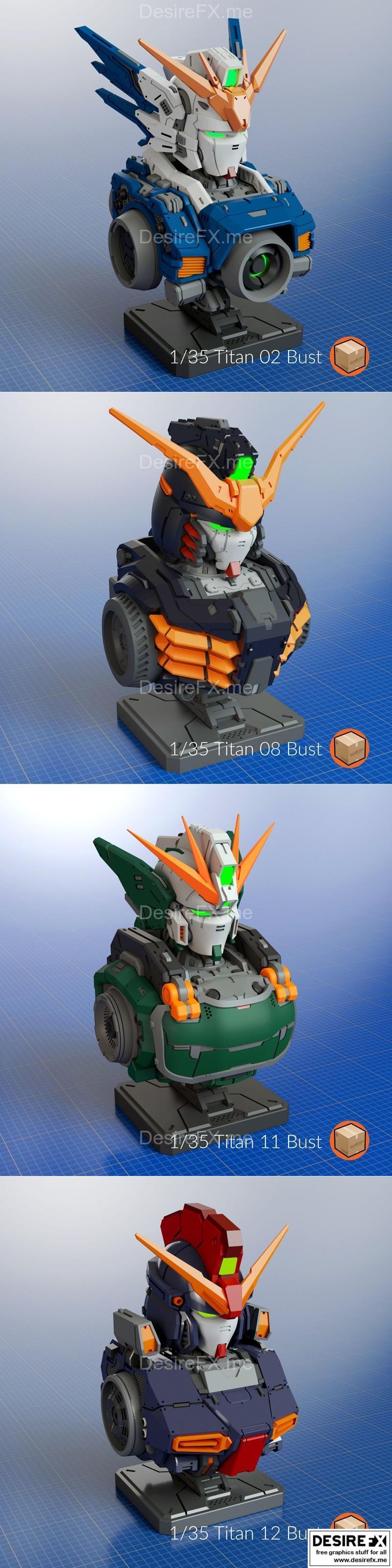 泰坦巨像 3D打印模型|Titan Bust – 3D Print Model STL