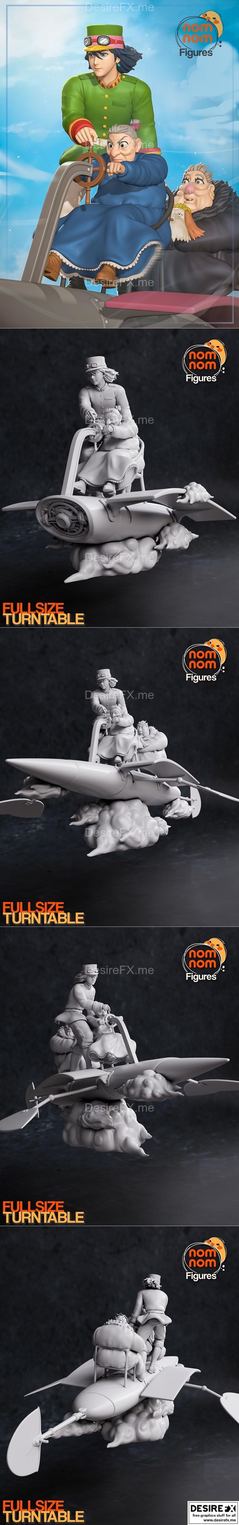如何打印《霍尔的移动城堡》3D模型|Nomnom Figures – Howl Moving Castle – 3D Print Model STL