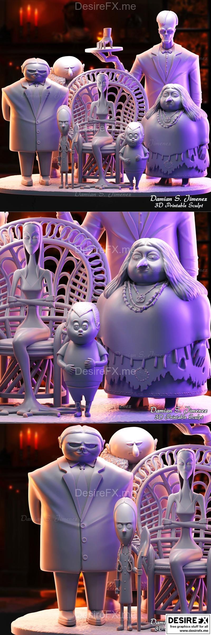 阿德姆斯家族 第一部 3D打印模型|Addams Family Part 1 – 3D Print Model STL