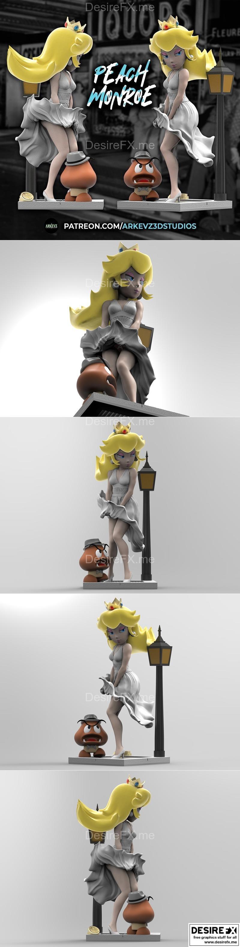 Arkevz工作室 - 荔枝 Monroe - 3D打印模型|Arkevz Studios – Peach Monroe – 3D Print Model STL