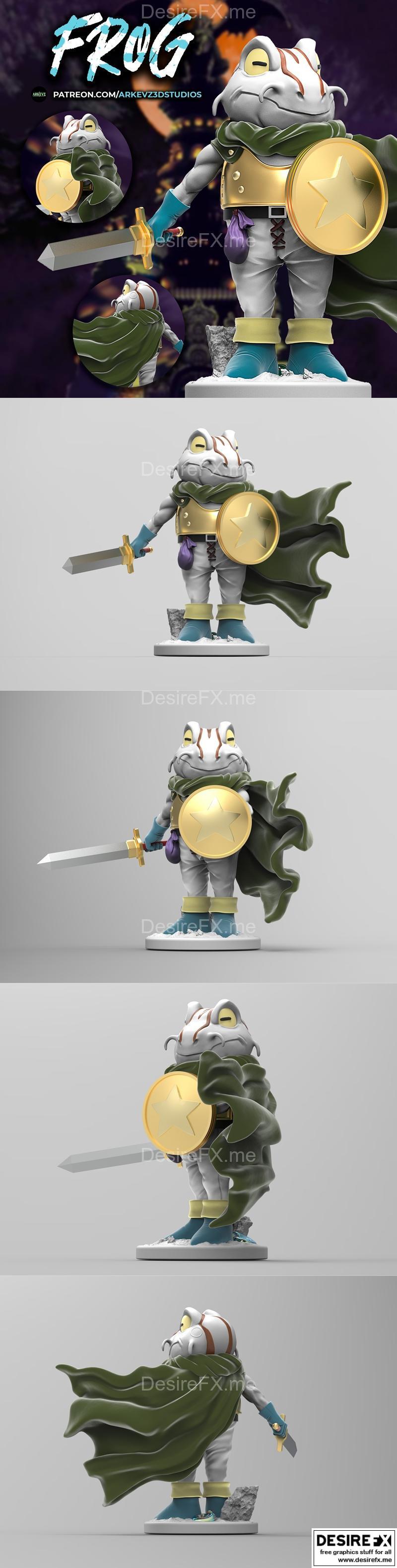 Arkevz工作室青蛙3D打印模型|Arkevz Studios – Frog – 3D Print Model STL