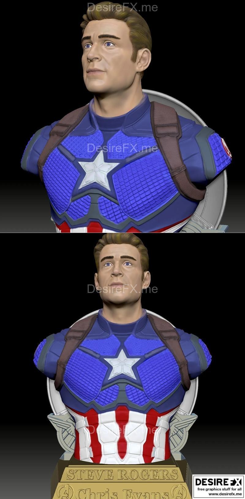 钢铁侠 3D打印模型 STL|Steve Rogers – Captain America – 3D Print Model STL