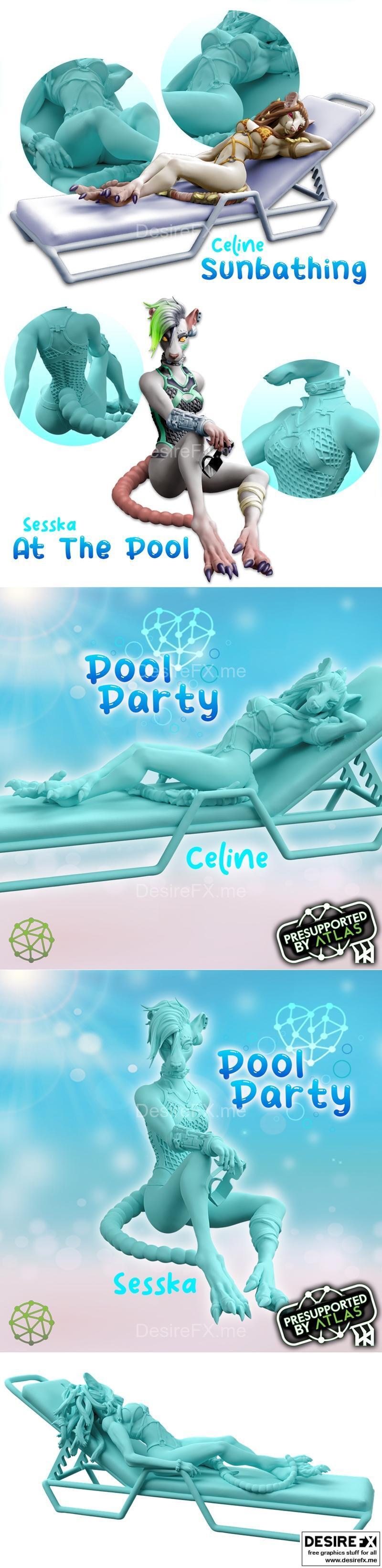 幻境泳池派对——3D打印模型|The Atlas Pool Party – 3D Print Model STL