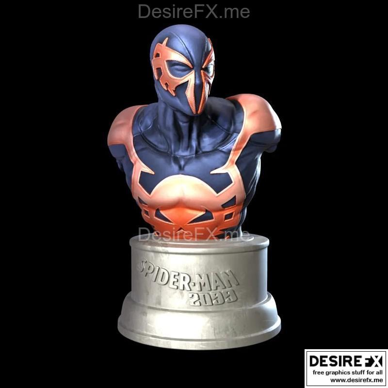 蜘蛛侠2099 3D打印模型|Spiderman 2099 Bust – 3D Print Model STL