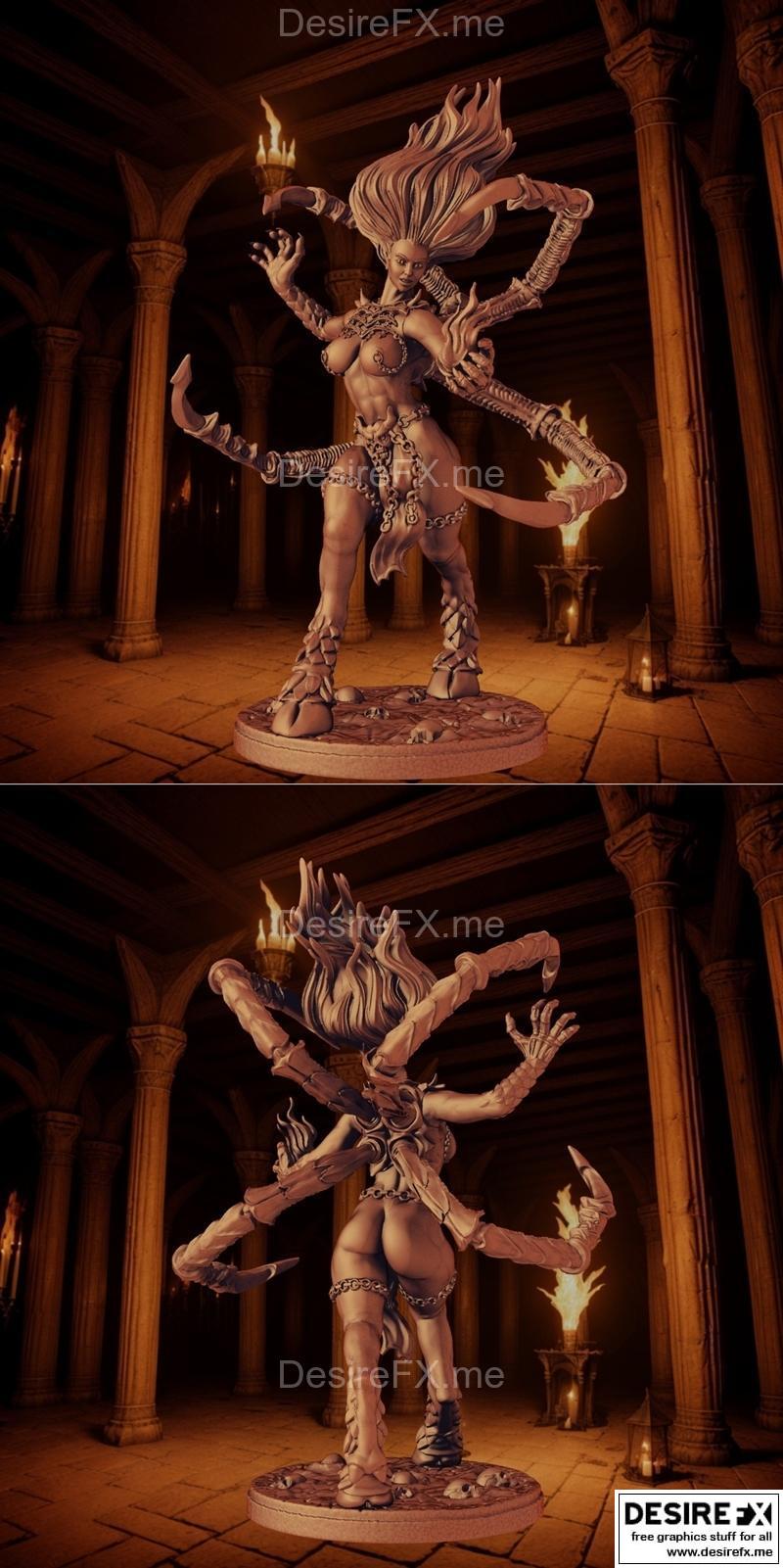 迪亚波罗莉莉丝3D打印模型|Andariel Lilith Diablo – 3D Print Model STL